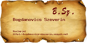 Bogdanovics Szeverin névjegykártya